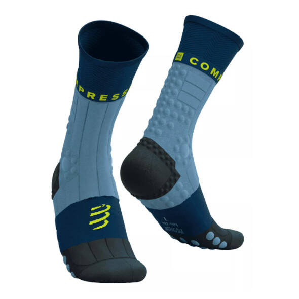 Skarpety zimowe Compressport Pro Racing Socks Winter Trail granatowo-niebieskie