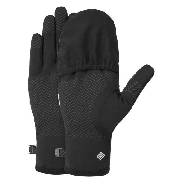 Rękawiczki Ronhill Wind-Block Convertible Glove z panelem przeciwwiatrowym czarne