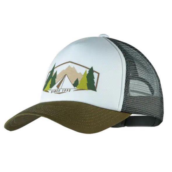 Czapka z daszkiem Buff Trucker Cap Darryl White biało-zielona SS25