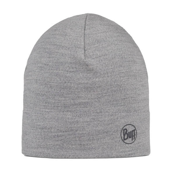 Czapka Buff Merino Wool Midweight Melange Cloud z wełny Merino midweight 250 jasnoszara