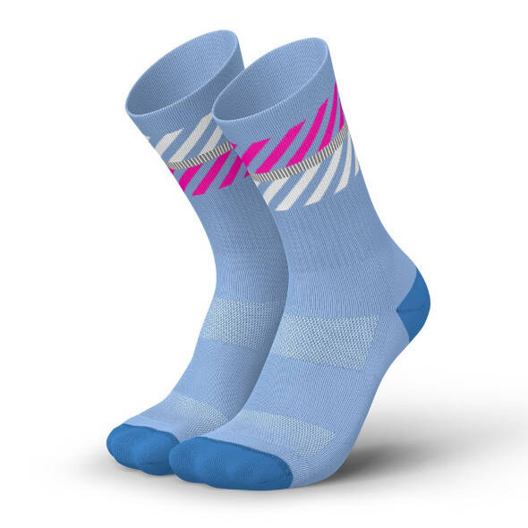 Skarpety Incylence Merino Light Lanes Water Pink (High Cut) niebiesko-różowe