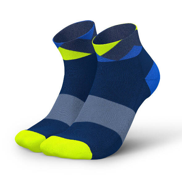 Skarpety Incylence Running Short Peaks Navy Blue Canary (Low Cut) granatowo-niebieskie