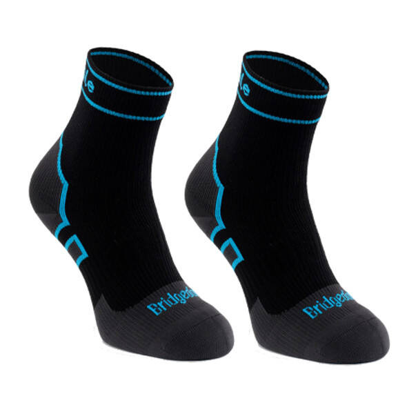Skarpety wodoodporne Bridgedale StormSock Midweight Ankle czarno-niebieskie