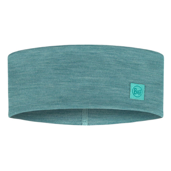Opaska Buff Merino Wide Headband Solid Pool turkusowa