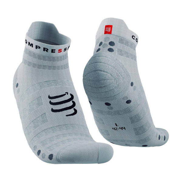 Skarpety Compressport Pro Racing Socks V4.0 Ultralight Run Low (White / Alloy) białe
