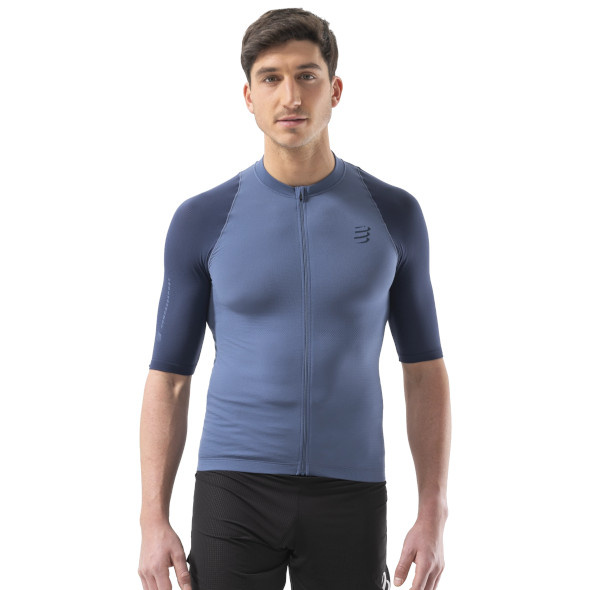 Koszulka Compressport Trail Racing Postural SS Top granatowa męska