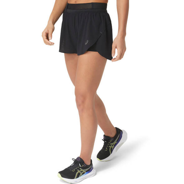 Spodenki Asics Metarun Split Short damskie czarne SS24