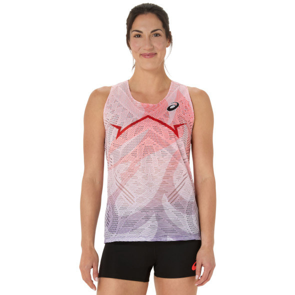 Koszulka Asics MetaSpeed Singlet damska czerwona