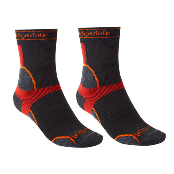 Skarpety Bridgedale Midweight T2 Merino Sport Crew męskie czarno-czerwone