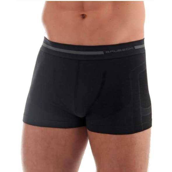 Bokserki Brubeck Comfort Wool BX10430 z wełny merino czarne męskie
