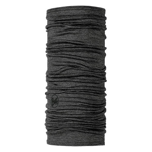 Chusta/maska Buff Merino Wool Solid Grey z wełny Merino lightweight 125 szara