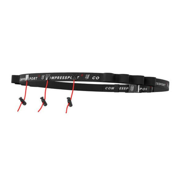 Pas do biegania na numer startowy Compressport Race Belt czarny