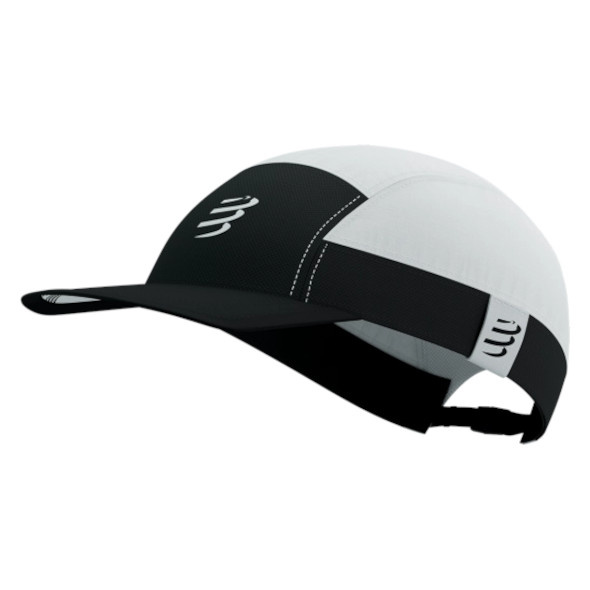 Czapka Compressport 5 Panel Light Cap czarno-biała 