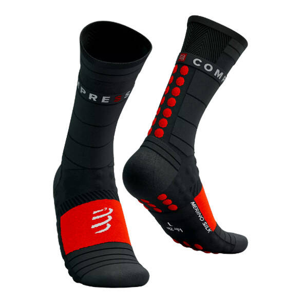 Skarpety zimowe Compressport Pro Racing Socks Winter Run czarne