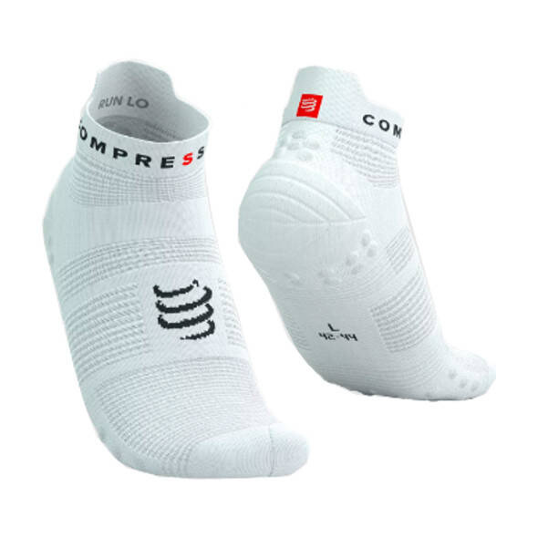 Skarpety Compressport Pro Racing Socks V4.0 Run Low (White / Black) biało-czarne