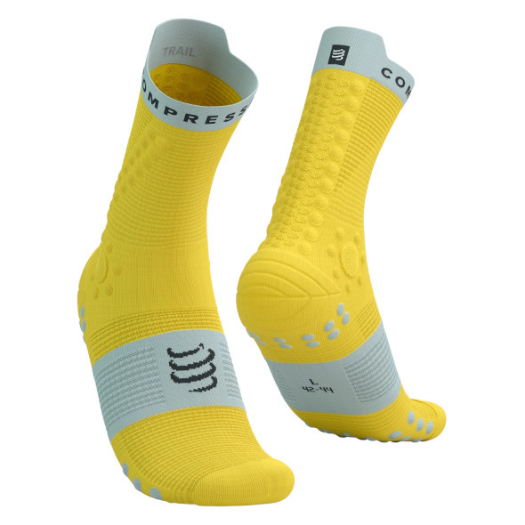 Skarpety Compressport Pro Racing Socks V4.0 Trail (Maize / Dawn Blue) żółte