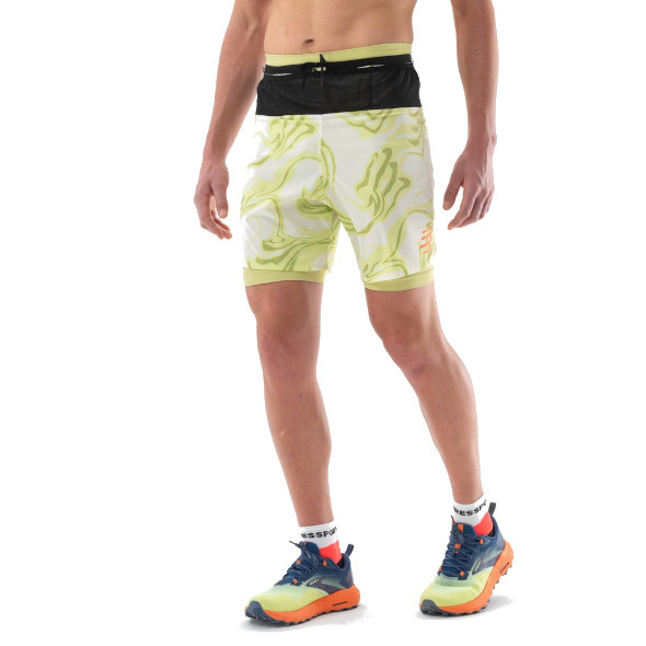 Spodenki Compressport Trail Racing 2-in1 Short zielone męskie 