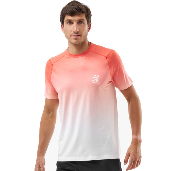 Koszulka Compressport Performance SS T-Shirt czerwono-biała męska