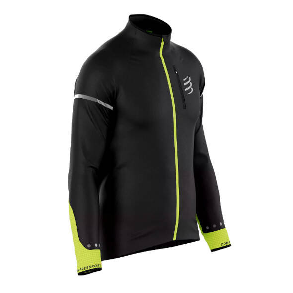 Kurtka Compressport Hurricane Windproof Jacket Flash fluo żółto-czarna AW23