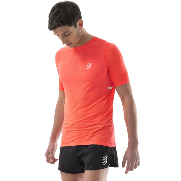 Koszulka Compressport Pro Racing SS Tshirt czerwona męska