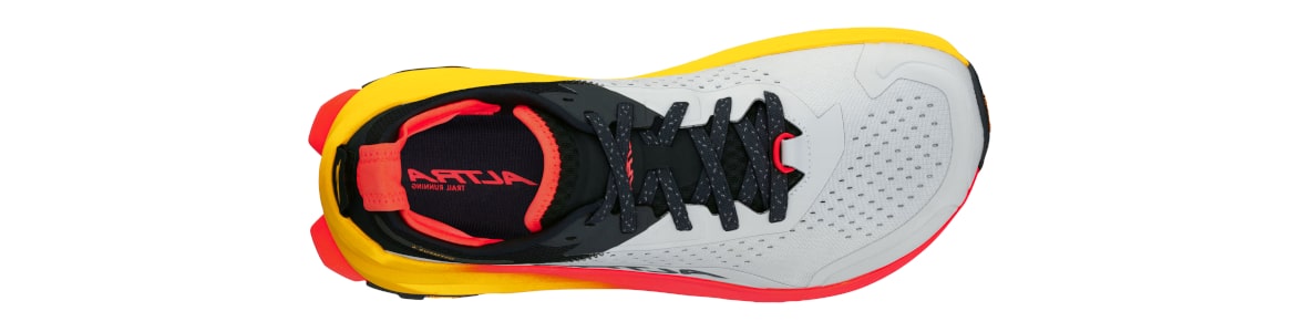 Buty męskie Altra Olympus 6 szaro-czerwone - zdjęcie cholewki 