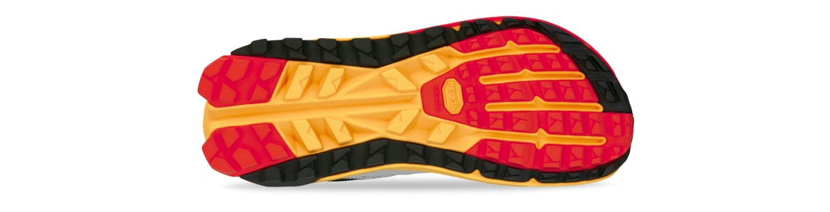 Buty męskie Altra Olympus 6 szaro-czerwone - zdjęcie podeszwy zewnetrznej