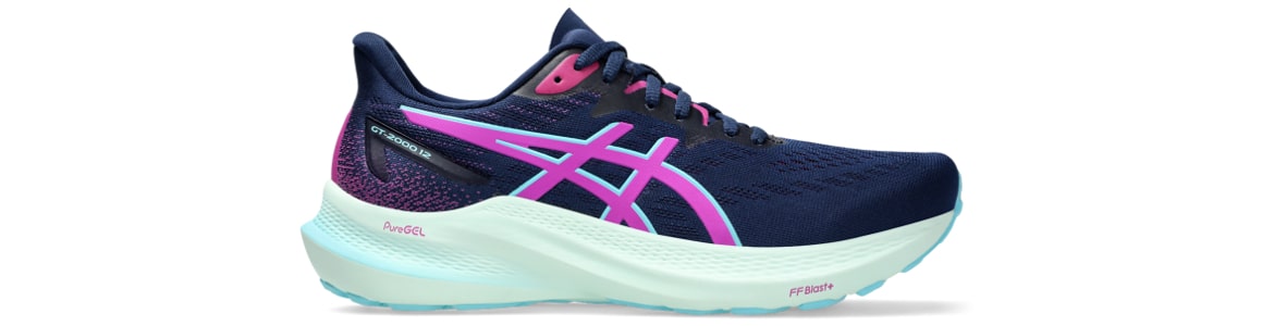 Buty damskie Asics GT-2000 12 granatowo-różowe- zdjęcie podeszwy środkowej