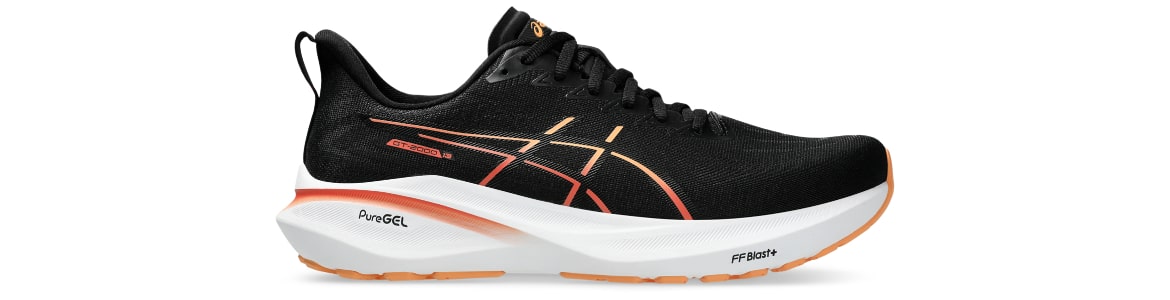 Buty męskie czarno-pomarańczowe Asics GT-2000 13 - zdjęcie podeszwy środkowej 