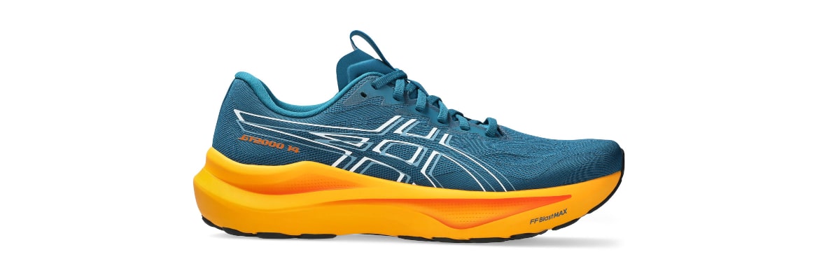 Buty męskie niebiesko-pomarańczowe Asics GT-2000 14 - zdjęcie podeszwy środkowej 