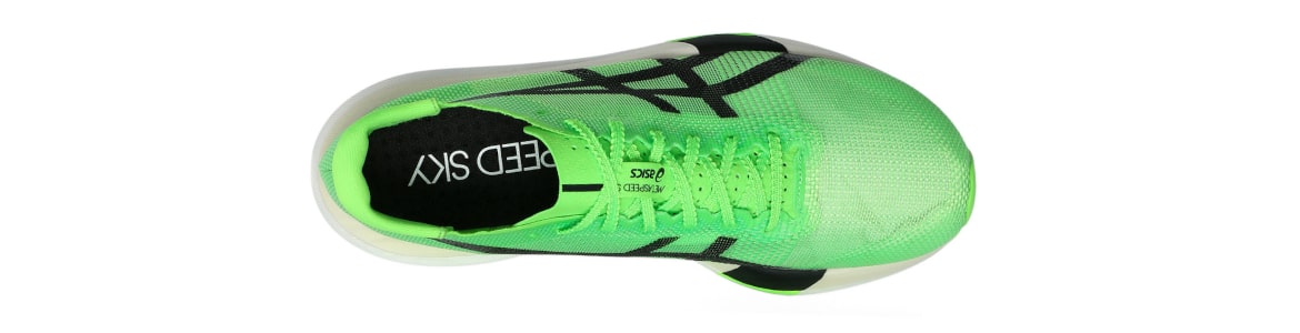 Buty zielone Asics MetaSpeed Sky Tokyo męskie - zdjęcie cholewki