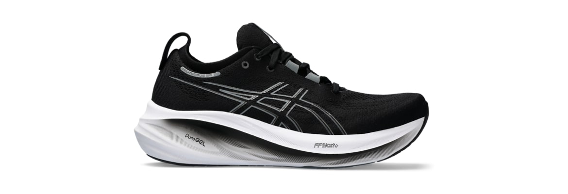 Buty męskie Asics Gel-Nimbus 26 Wide czarno-szare - zdjęcie podeszwy środkowej