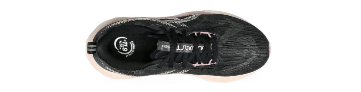 Buty damskie Asics Novablast 5 fioletowe - zdjęcie cholewki