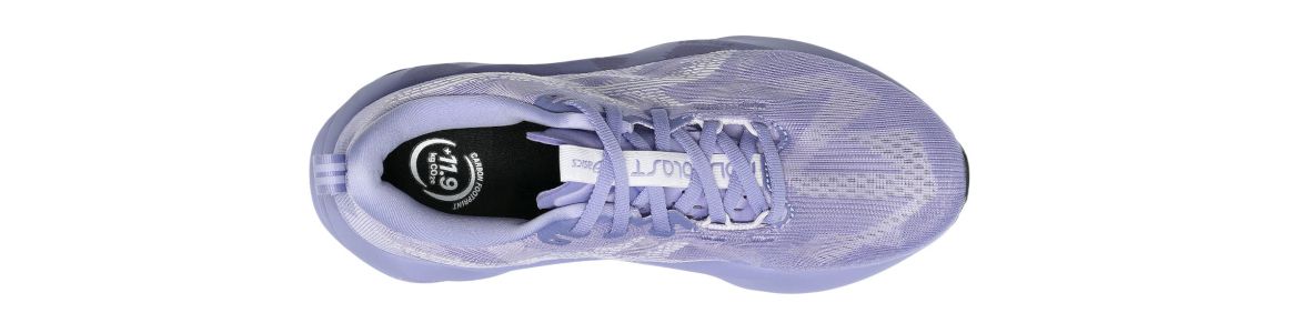 Buty damskie Asics Novablast 5 fioletowe - zdjęcie cholewki