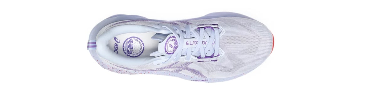 Buty męskie Asics Novablast 5 tokyo fioletowe - zdjęcie cholewki