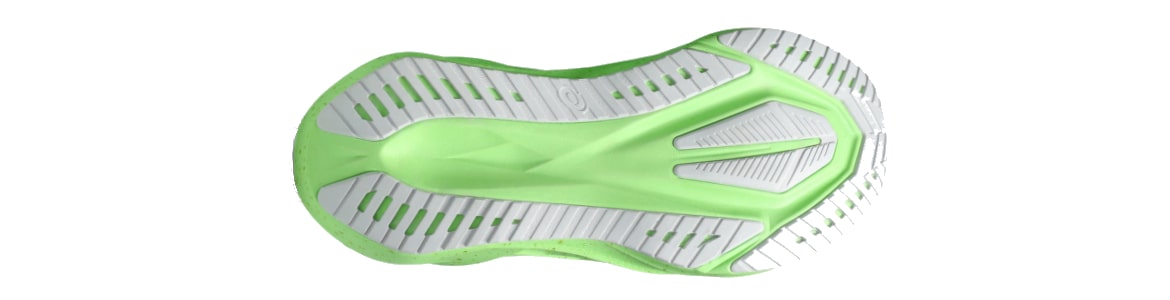 -Buty męskie Asics Novablast 5 zielone - zdjęcie podeszwy zewnetrznej