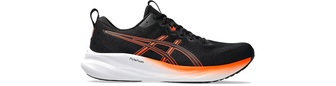 Buty męskie Asics Gel-Pulse 16 czarno-pomarańczowe - zdjęcie podeszwy zewnetrznej