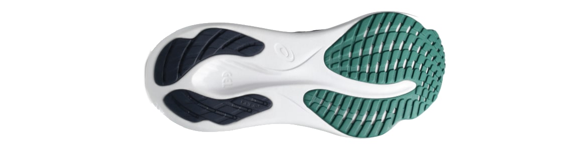 Buty męskie Asics Gel-Pulse 16 granatowo-żółte - zdjęcie podeszwy zewnetrznej