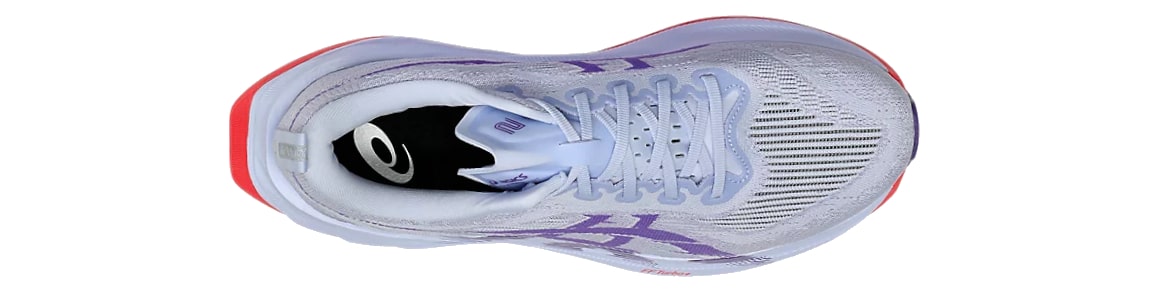 Buty męskie Asics Superblast 2 fioletowo-pomarańczowe - zdjęcie cholewki