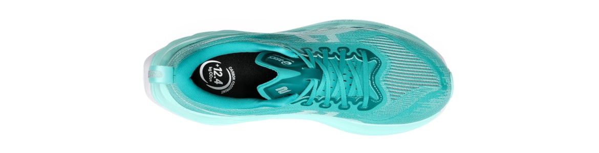 Buty męskie Asics Superblast 2 turkusowe - zdjęcie cholewki