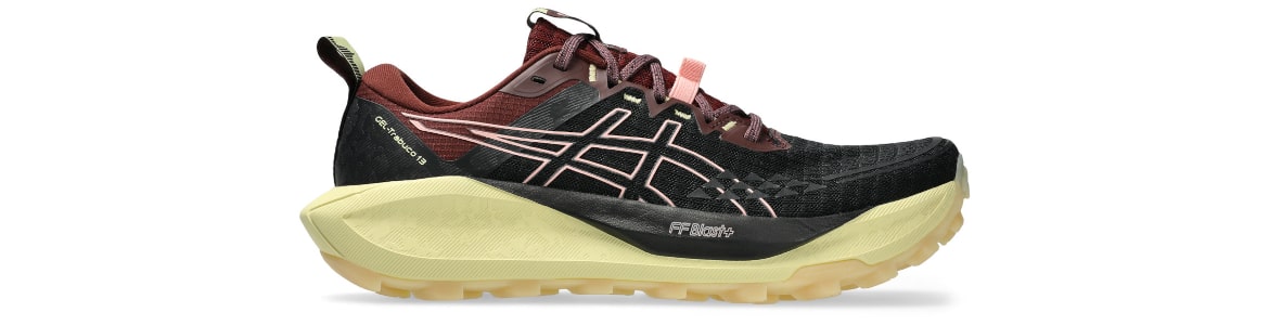 Buty damskie Asics Gel-Trabuco 13 czarno-czerwone - zdjęcie podeszwy środkowej