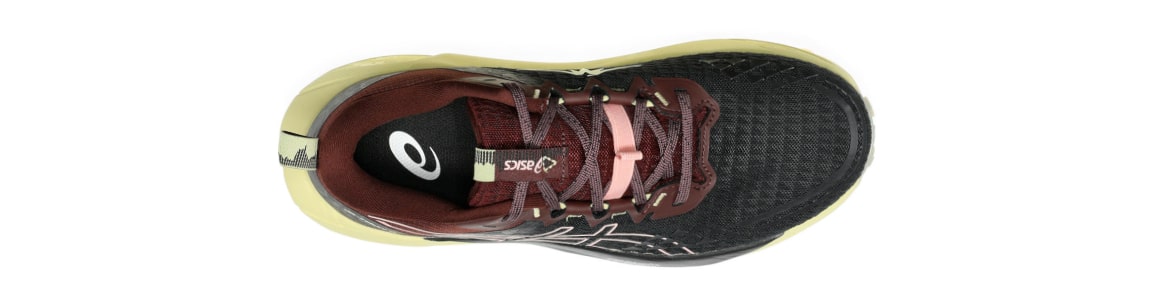 Buty damskie Asics Gel-Trabuco 13 czarno-czerwone - zdjęcie cholewki 