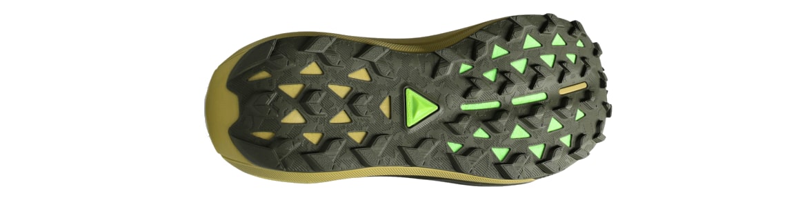 Buty meskie Asics Gel-Trabuco 13 z membraną GT-X (wodoodporne) zielone - zdjęcie podeszwy zewnętrznej