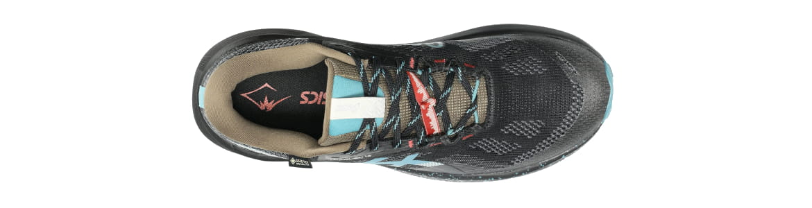 Buty meskie Asics Gel-Trabuco 14 z membraną G-TX (wodoodporne) czarno-niebieskie męskie - zdjęcie cholewki