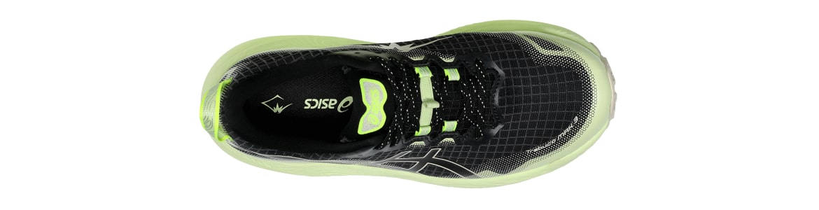 Buty damskie Asics Trabuco Max 3 czarno-żółte - zdjęcie cholewki