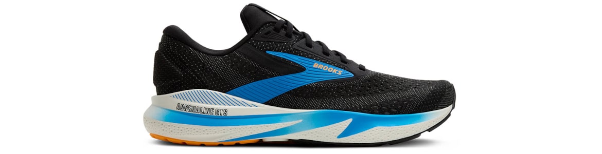Buty męskie Brooks Adrenaline gts 24 czarne - zdjęcie podeszwy środkowej
