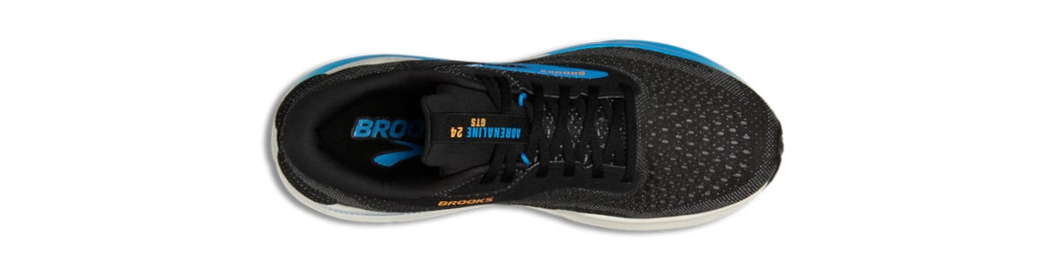 Buty męskie Brooks Adrenaline gts 24 czarne - zdjęcie cholewki 