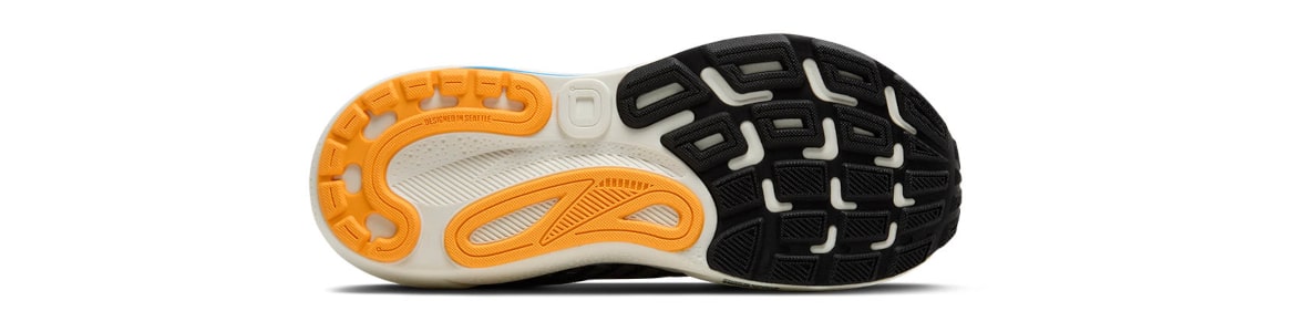 Buty męskie Brooks Adrenaline gts 24 czarne - zdjęcie podeszwy zewnetrznej