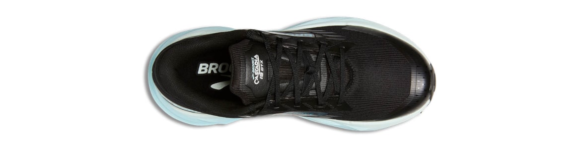 Buty Brooks Cascadia 19 z membraną G-TX (wodoodporne) damskie czarno-niebieskie - zdjęcie cholewki