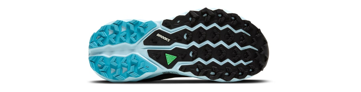 Buty Brooks Cascadia 19 z membraną G-TX (wodoodporne) damskie czarno-niebieskie - zdjęcie podeszwy zewnętrznej