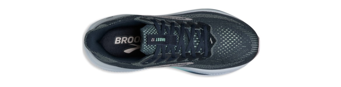 Buty Brooks Ghost 17 damskie granatowo-różowe - zdjęcie cholewki